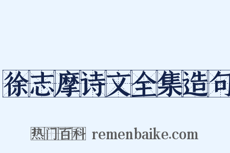 徐志摩诗文全集造句是什么意思的图片